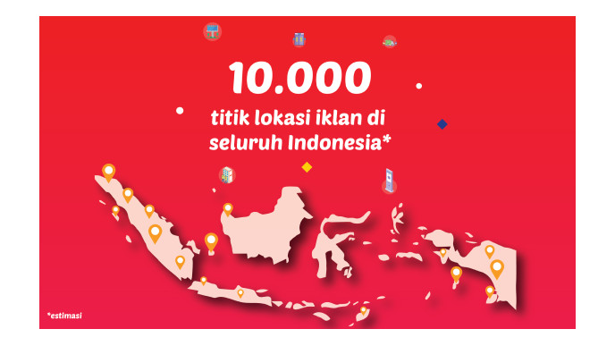 10.000+ titik lokasi iklan diseluruh Indonesia